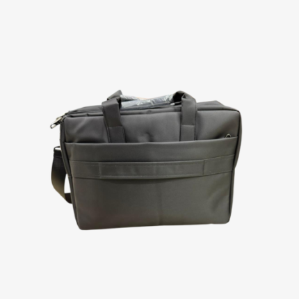 GORDER Laptop Bag – Fully Cushioned Black Business Shoulder Bag with Trolley Sleeve & Dual Straps - Grey Black