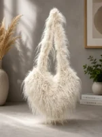 Fluffy Fur Shoulder Handbag - Image 5