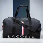 Lacoste Premium Black Duffel Bag - Image 3