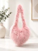 Fluffy Fur Shoulder Handbag - Image 3