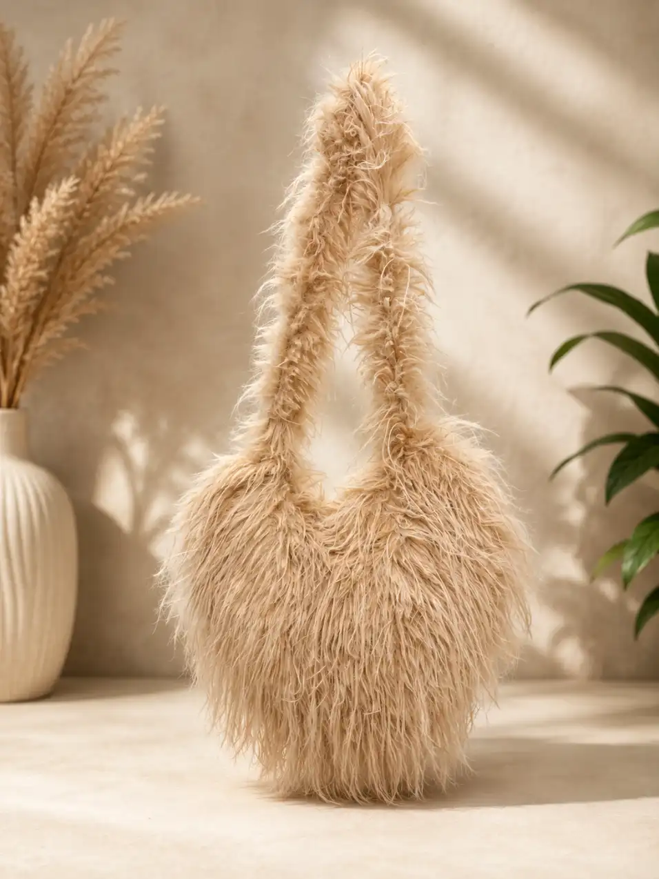 04-IMG_9596 Fluffy Fur Shoulder Handbag - Image 1