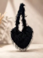 Fluffy Fur Shoulder Handbag - Image 2
